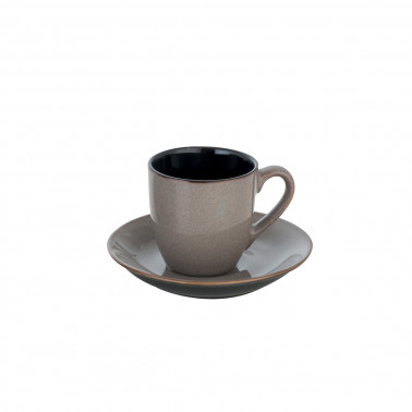 Piattino grigio per tazza caffè Charm Reactive Color