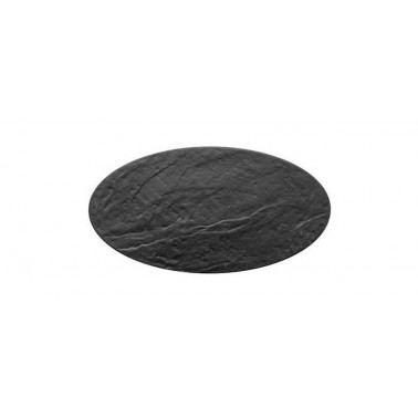 Piatto ovale nero porcellana effetto pietra S